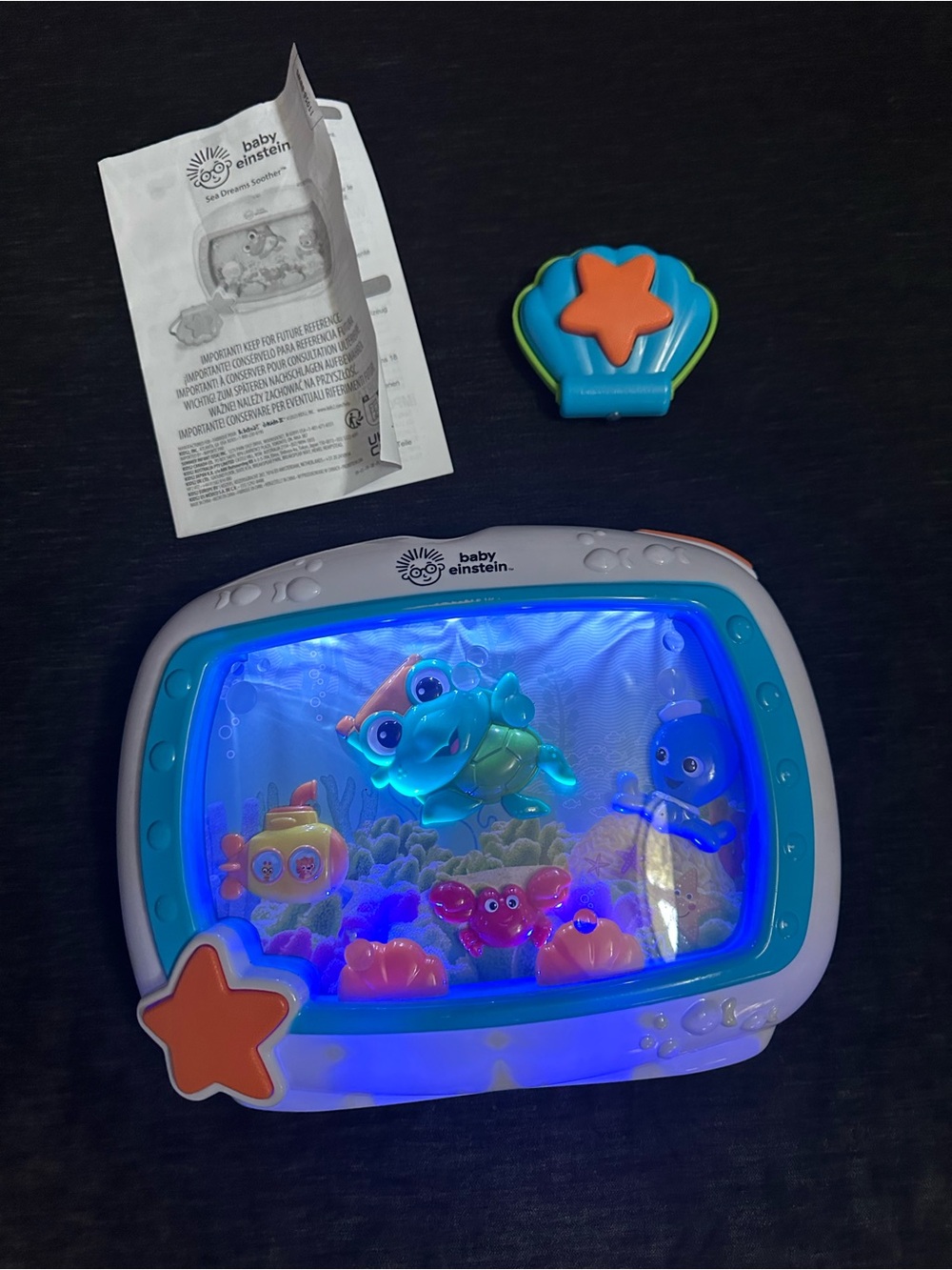Baby Einstein Sea Dreams Soother Open Box Unused w/ Remote + Manual